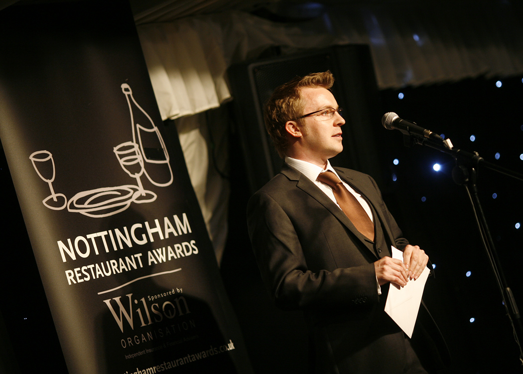 Simon Phillips presenting our award for best cafe/deli